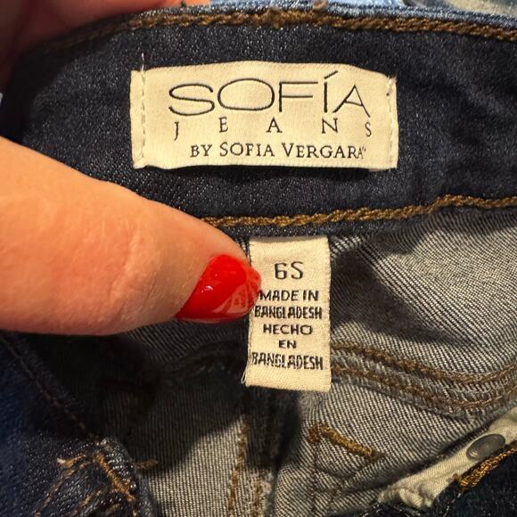 Sofia by Sofia Vergara Dark Blue Flare Jeans - Picture 6 of 9